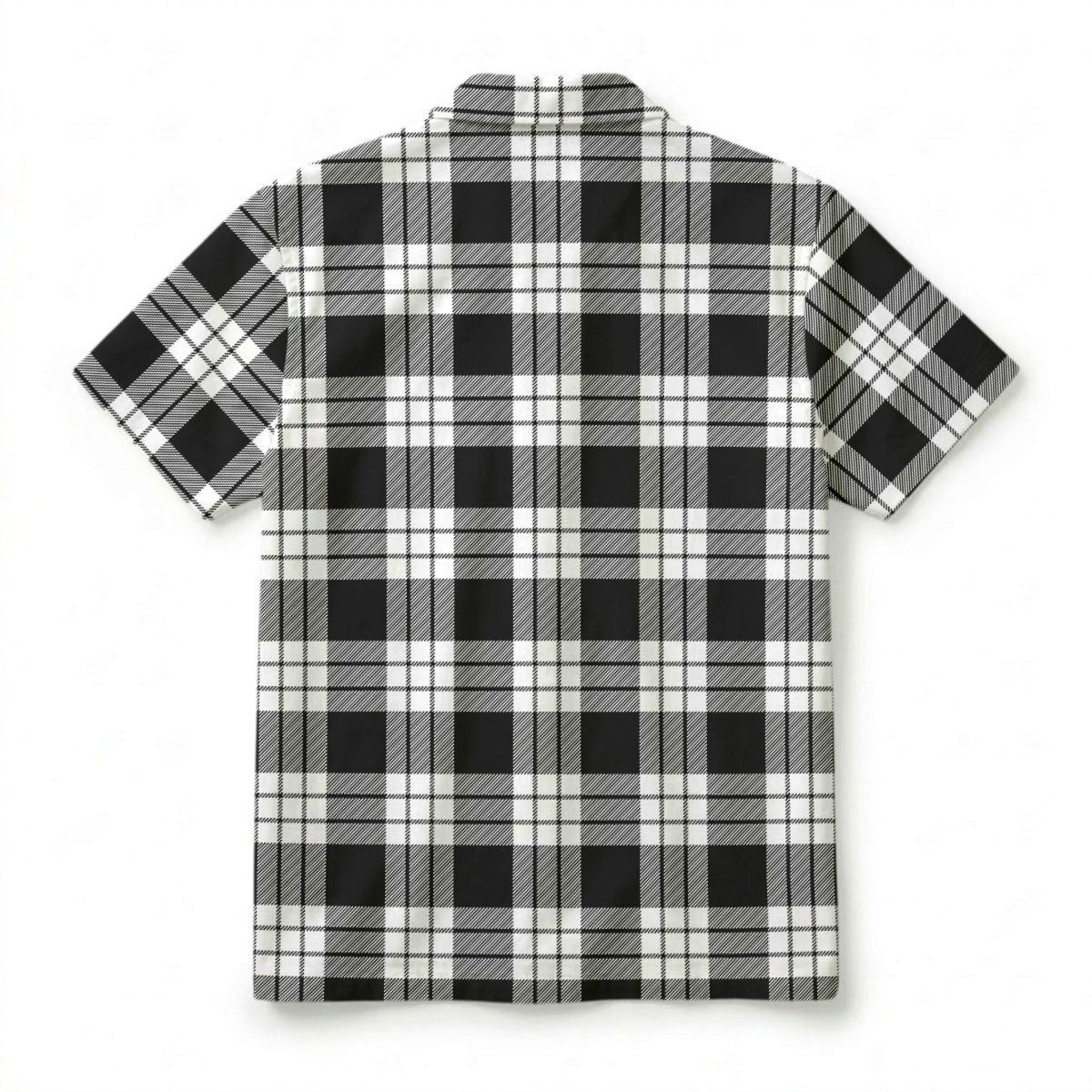 MacFarlane Black - White Tartan Crest Hawaiian Shirt