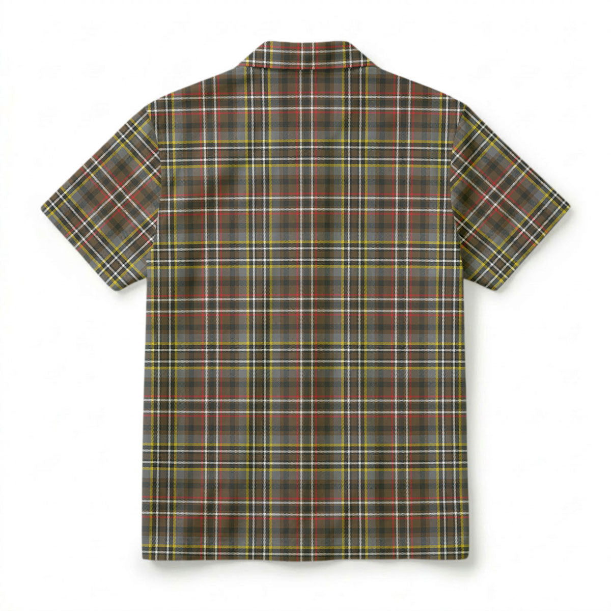 Scott Green Weathered Tartan Crest Hawaiian Shirt