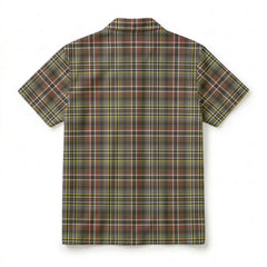 Scott Green Weathered Tartan Crest Hawaiian Shirt