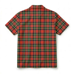 Stewart Royal Modern Tartan Crest Hawaiian Shirt