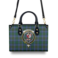 Cockburn Ancient Tartan Crest Leather Handbag