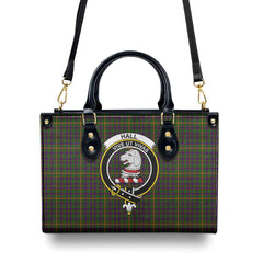 Hall Tartan Crest Leather Handbag