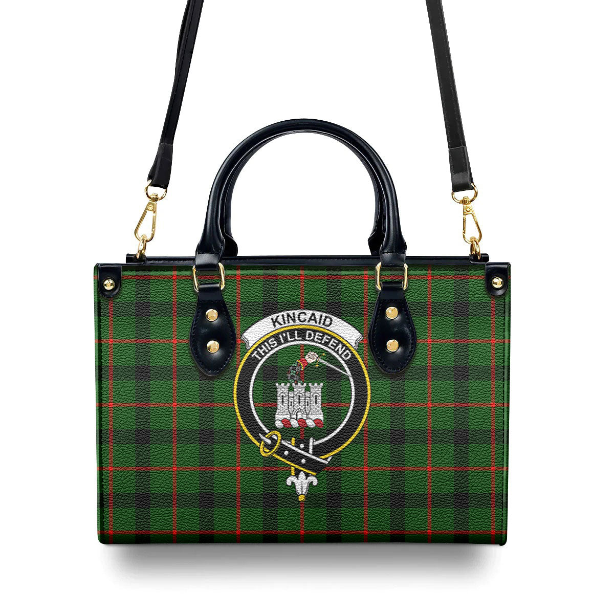 Kincaid Tartan Crest Leather Handbag