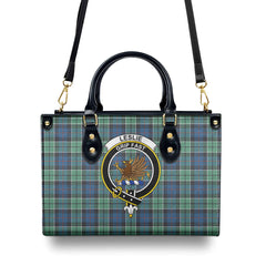 Leslie Hunting Ancient Tartan Crest Leather Handbag