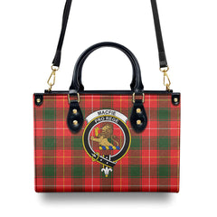 MacFie Tartan Crest Leather Handbag