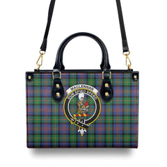 MacLennan Ancient Tartan Crest Leather Handbag