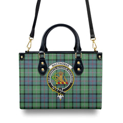 MacThomas Ancient Tartan Crest Leather Handbag