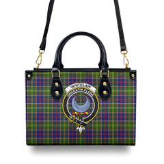 Whitelaw Tartan Crest Leather Handbag