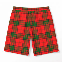 Adair Modern Tartan Crest Men's Beach Shorts