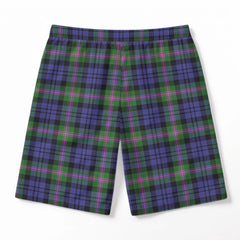 Baird Modern Tartan Crest Men's Beach Shorts