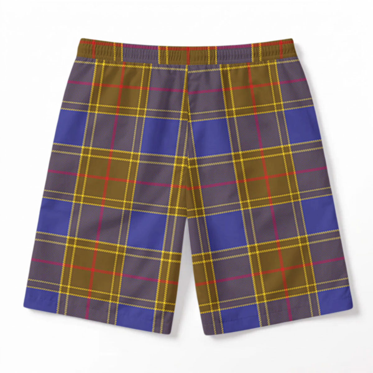 Balfour Modern Tartan Crest Men's Beach Shorts