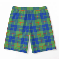 Barclay Hunting Ancient Tartan Crest Men's Beach Shorts