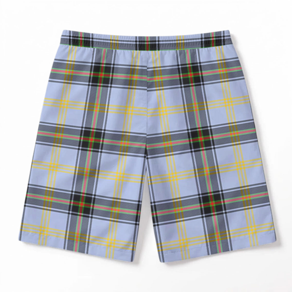 Bell of the Borders Tartan Crest Men's Beach Shorts