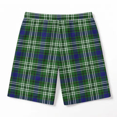 Blackadder Tartan Crest Men's Beach Shorts