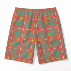 Bruce Ancient Tartan Crest Men's Beach Shorts