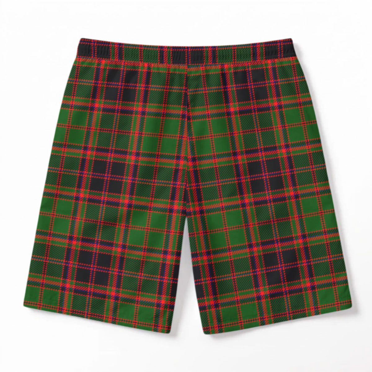 Buchan Modern Tartan Crest Men's Beach Shorts