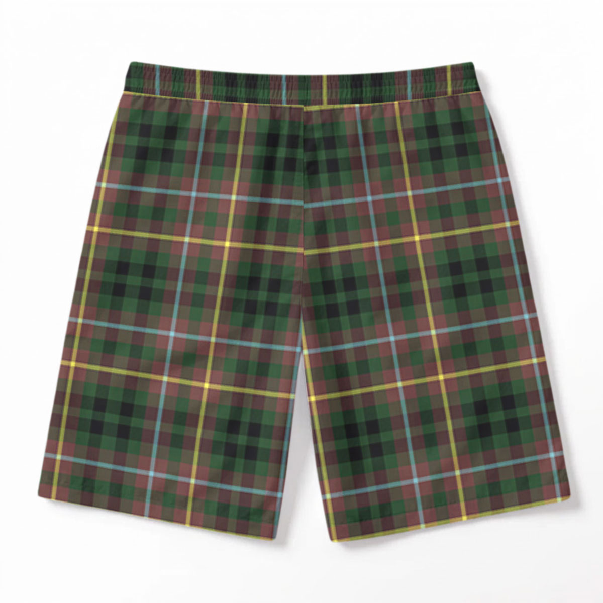 Buchanan Hunting Tartan Crest Men's Beach Shorts