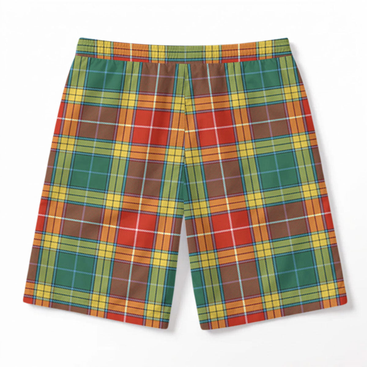 Buchanan Old Sett Tartan Crest Men's Beach Shorts