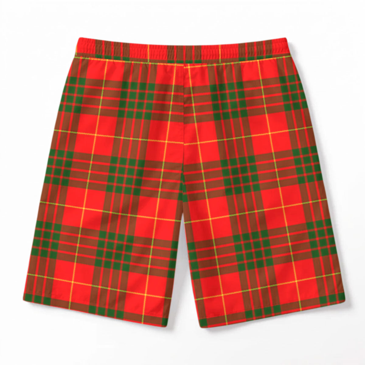 Cameron Modern Tartan Crest Men's Beach Shorts