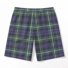 Campbell Argyll Modern Tartan Crest Men's Beach Shorts