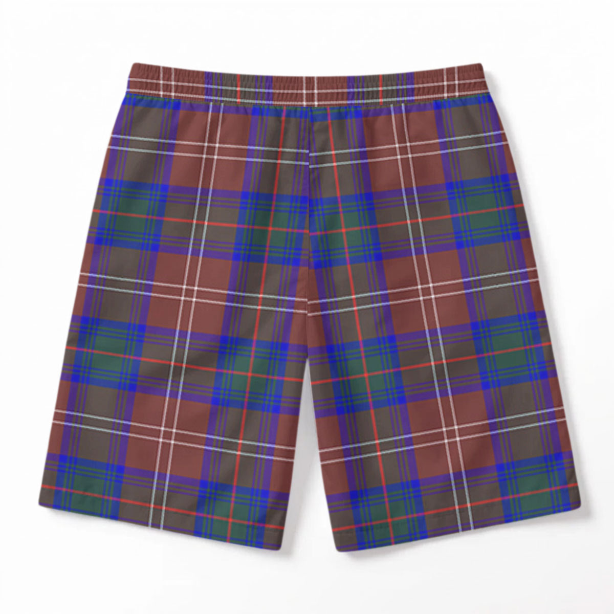 Chisholm Hunting Modern Tartan Crest Men's Beach Shorts