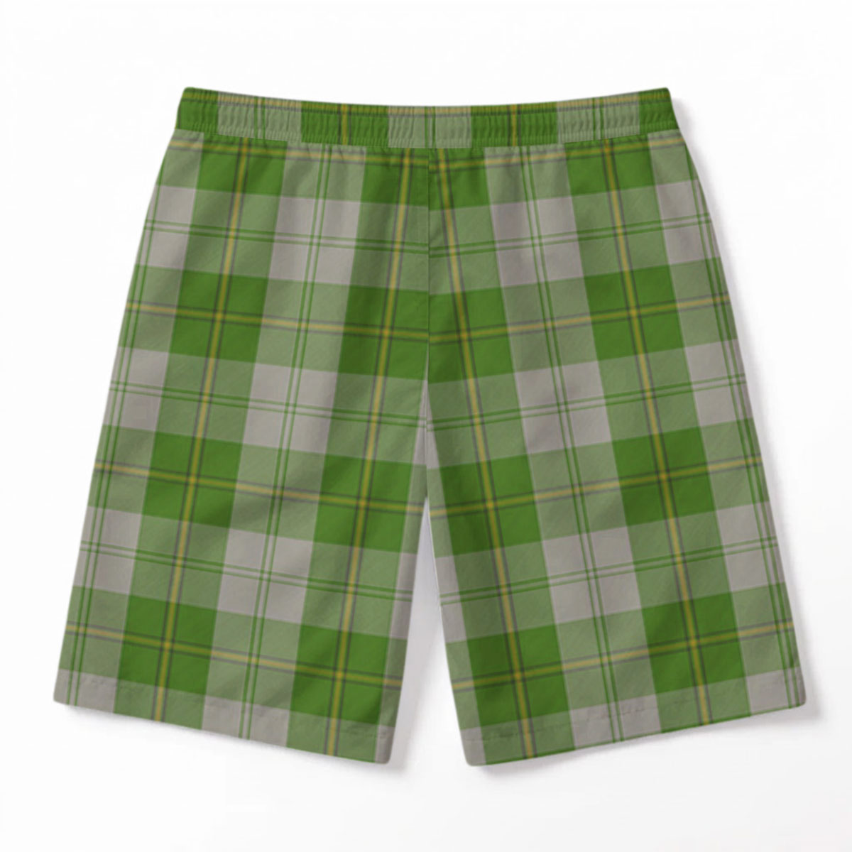 Cunningham Dress Green Dancers Tartan Crest Men's Beach Shorts