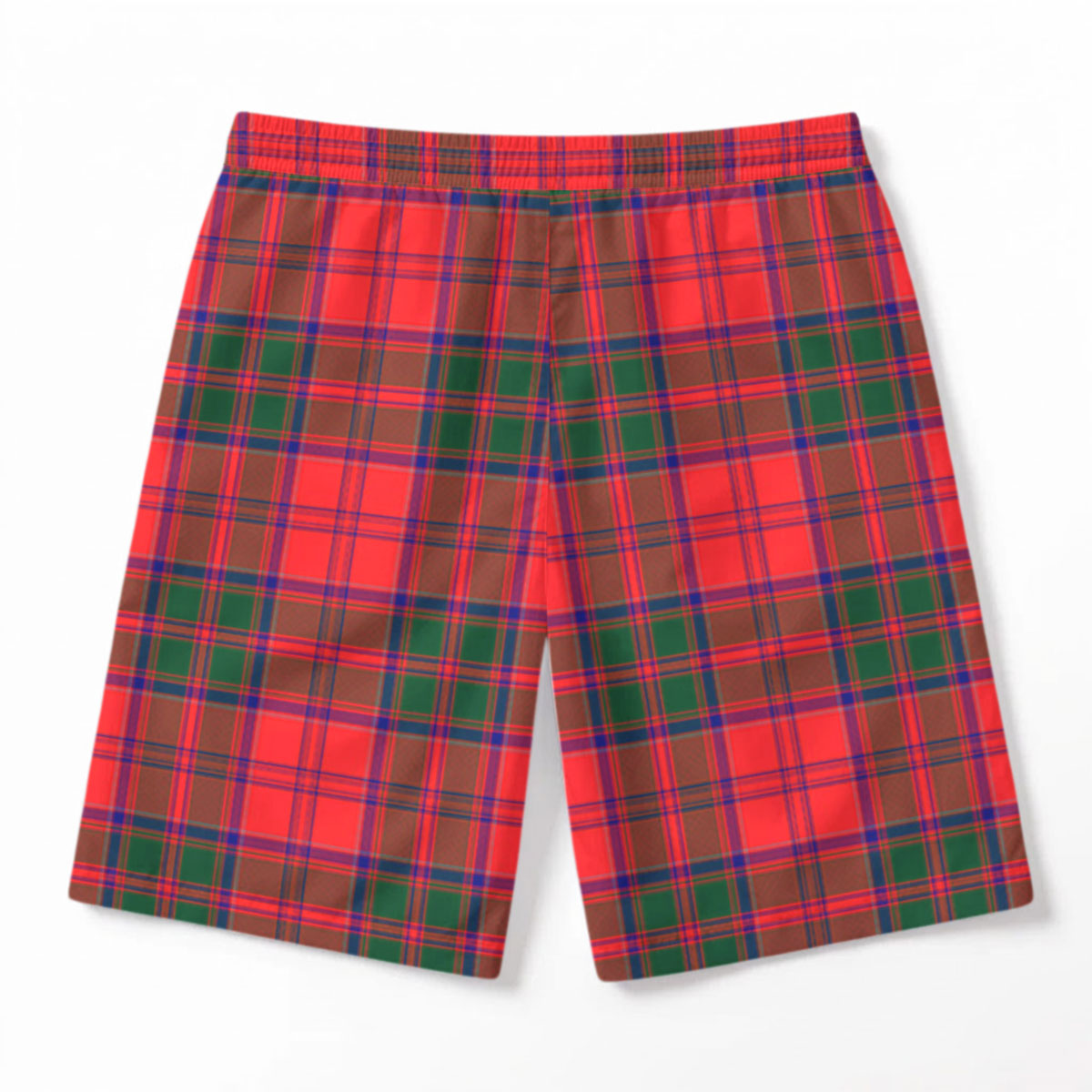 Drummond Modern Tartan Crest Men's Beach Shorts