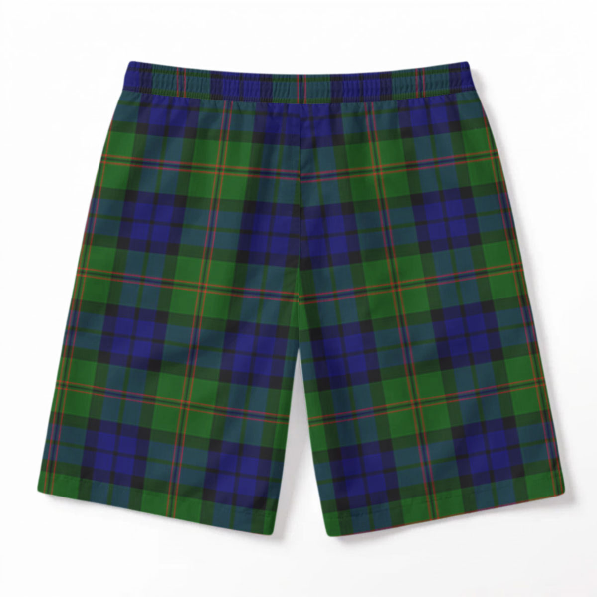 Dundas Modern Tartan Crest Men's Beach Shorts