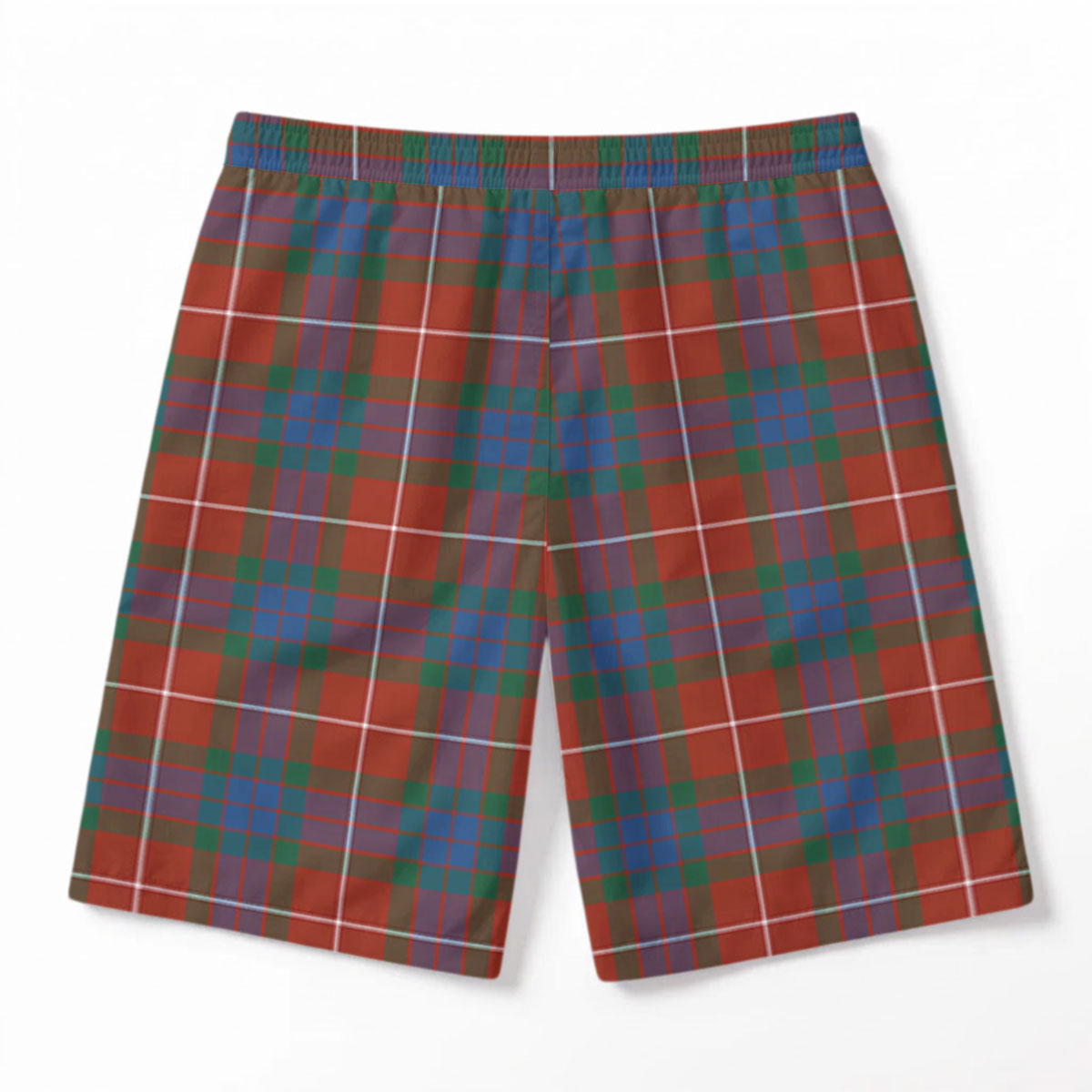Fraser (of Lovat) Ancient Tartan Crest Men's Beach Shorts
