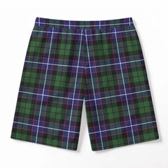 Galbraith Modern Tartan Crest Men's Beach Shorts
