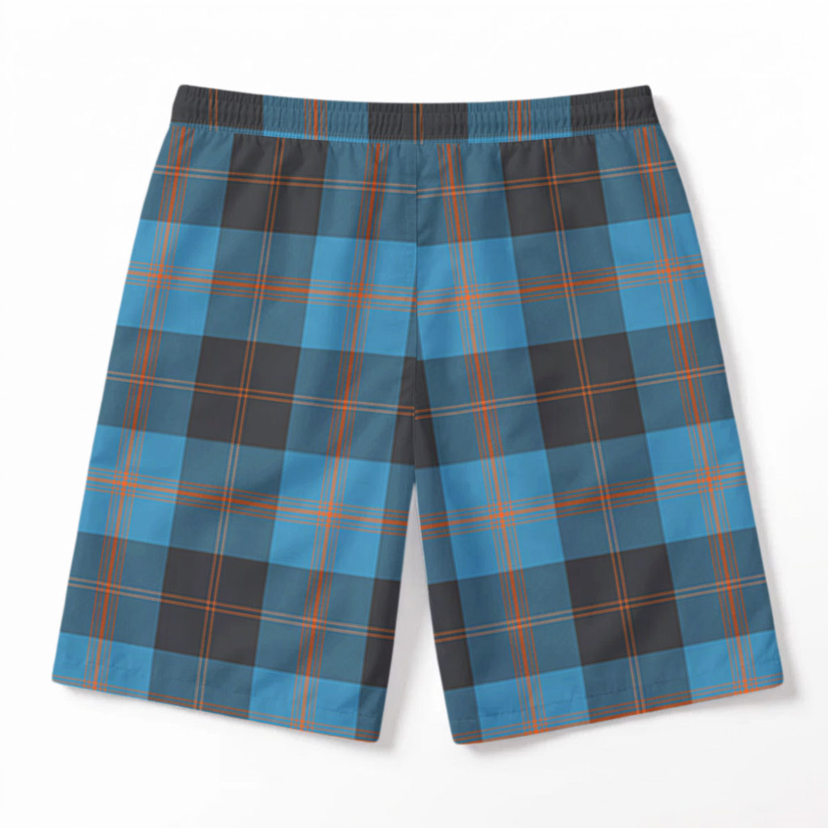 Garden Tartan Crest Men's Beach Shorts