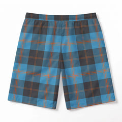 Garden Tartan Crest Men's Beach Shorts