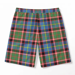 Glass Tartan Crest Men's Beach Shorts