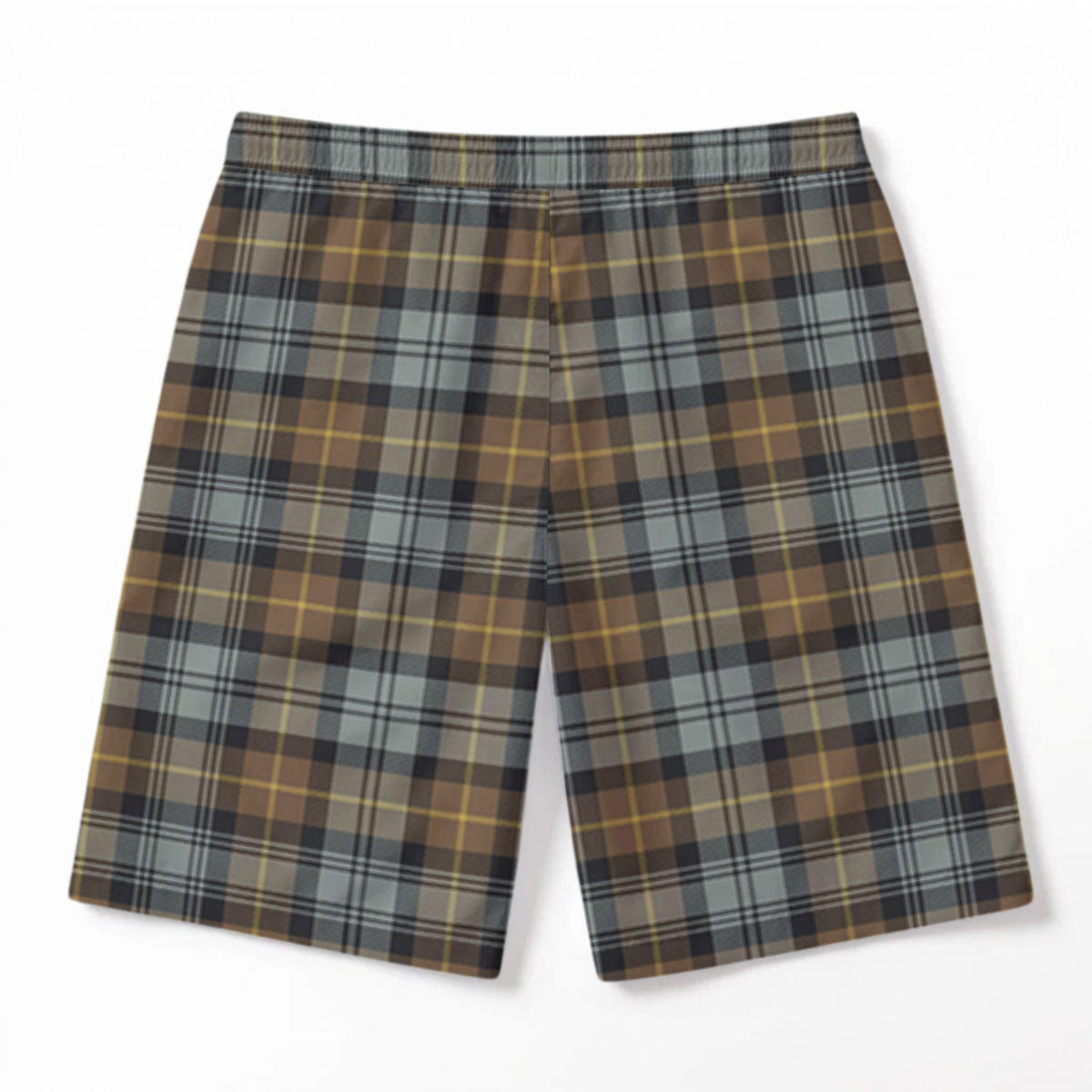 Gordon Weathered Tartan Crest Men's Beach Shorts