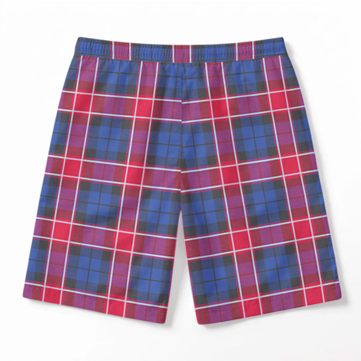 Graham of Menteith Red Tartan Crest Men's Beach Shorts