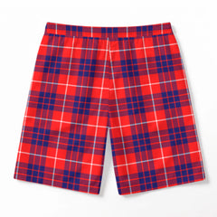 Hamilton Modern Tartan Crest Men's Beach Shorts