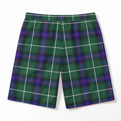 MacDonald of the Isles Hunting Modern Tartan Crest Men's Beach Shorts