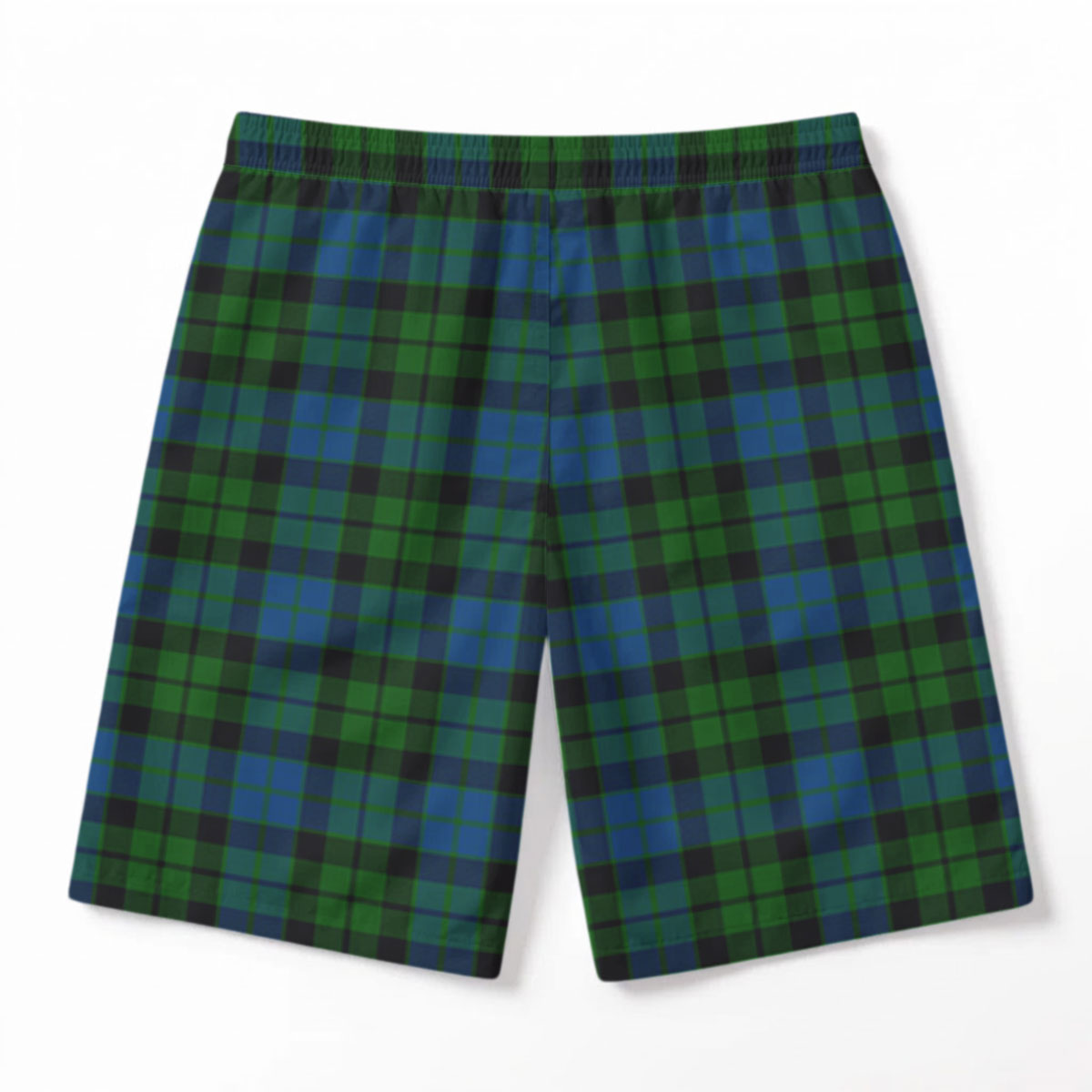 MacKay Modern Tartan Crest Men's Beach Shorts