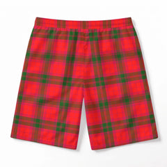 MacNab Modern Tartan Crest Men's Beach Shorts