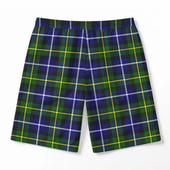 MacNeil of Barra Modern Tartan Crest Men's Beach Shorts