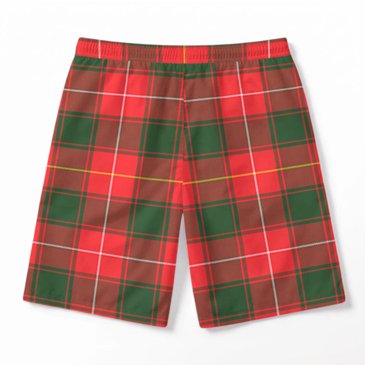 MacPhee Modern Tartan Crest Men's Beach Shorts