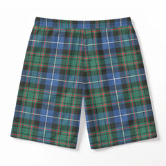 MacRae Hunting Ancient Tartan Crest Men's Beach Shorts
