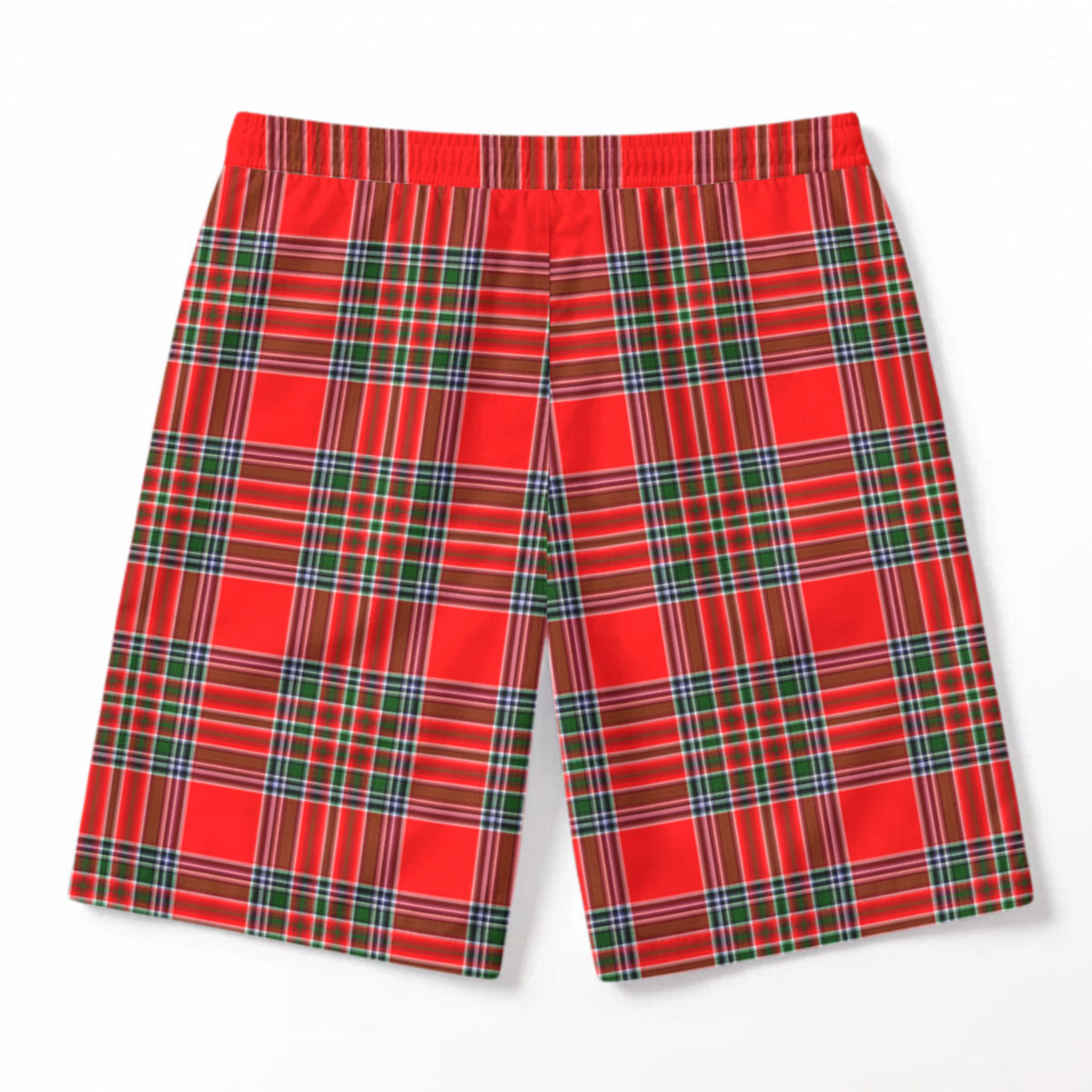 McBain Tartan Crest Men's Beach Shorts