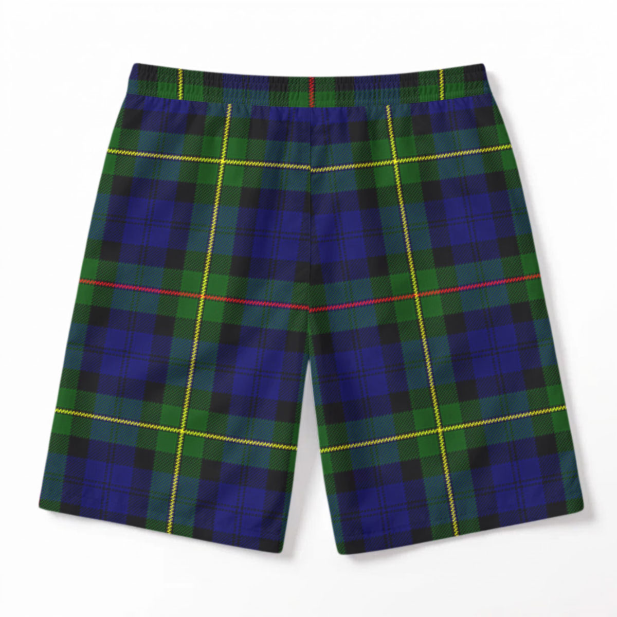 McEwan Modern Tartan Crest Men's Beach Shorts