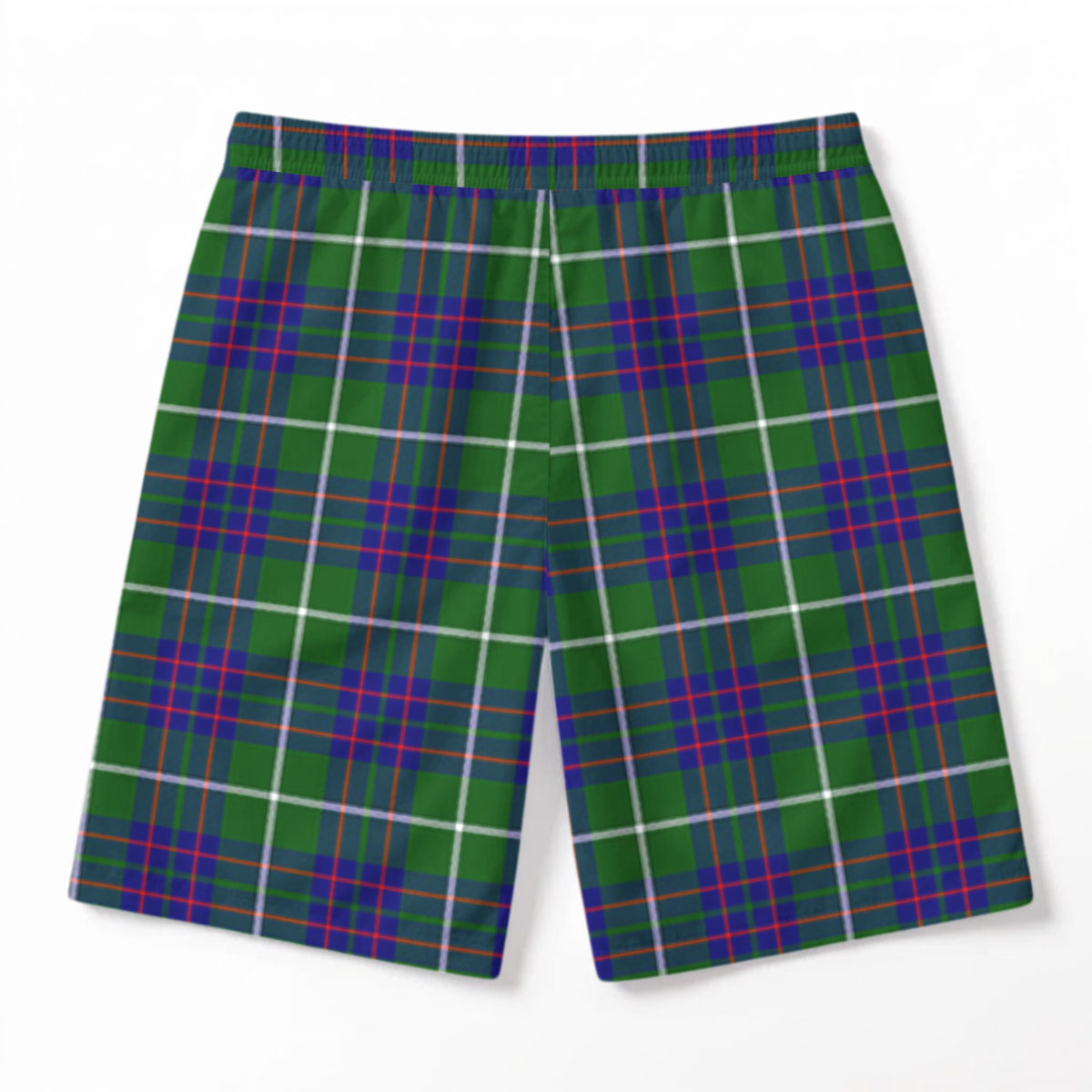 McIntyre Hunting Modern Tartan Crest Men's Beach Shorts