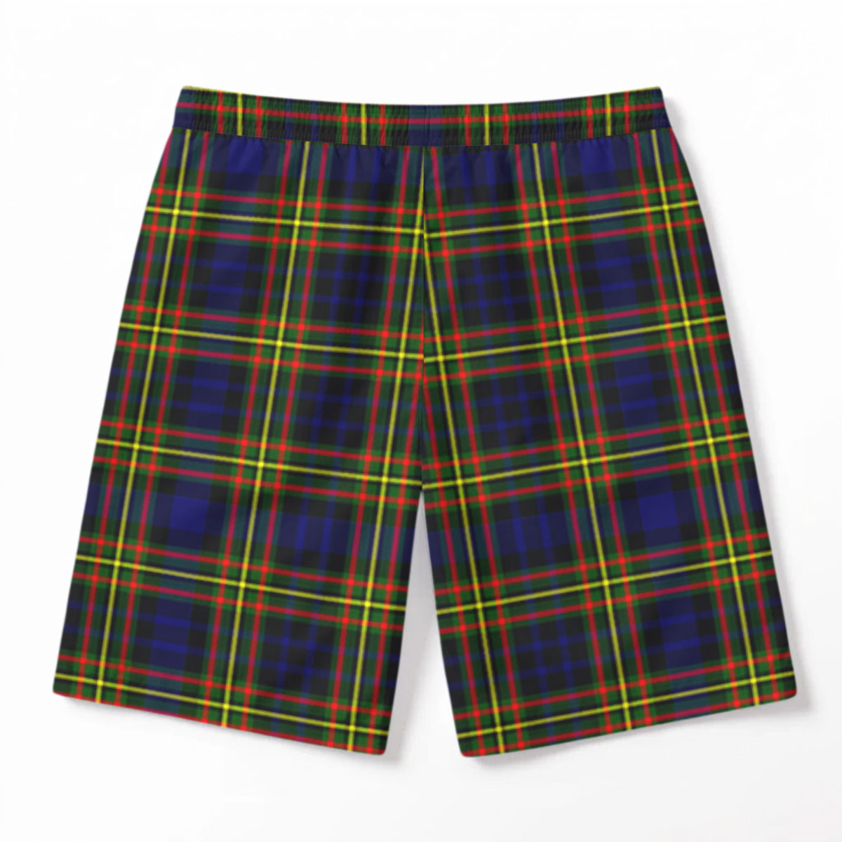 McLellan Modern Tartan Crest Men's Beach Shorts