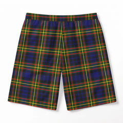 McLellan Modern Tartan Crest Men's Beach Shorts