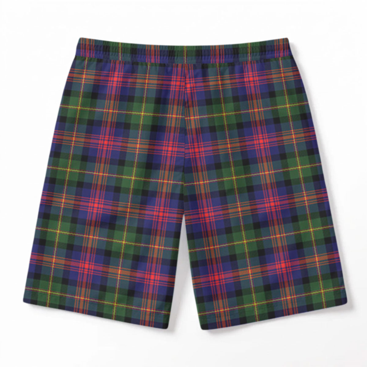 McLennan Modern Tartan Crest Men's Beach Shorts