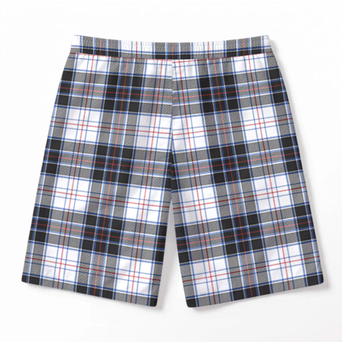 McRae Dress Modern Tartan Crest Men's Beach Shorts