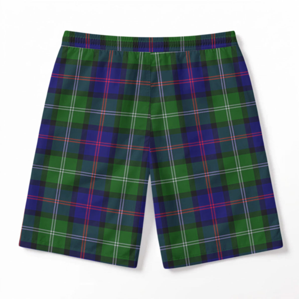 McThomas Modern Tartan Crest Men's Beach Shorts